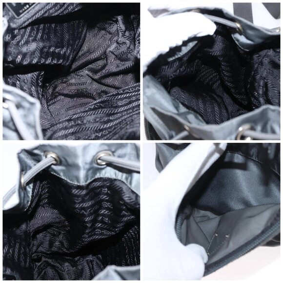 PRADA Backpack Nylon Gray Silve main image 8